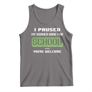 Funny Bruh Back To School Tank Top Here We Go Again Happy First Day Of School TS10 Deep Heather Print Your Wear