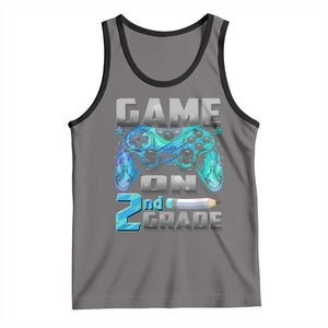 Back to School 2nd Grade Gamer Tank Top Boys Kids Back To School First Day TS10 Deep Heather Black Print Your Wear