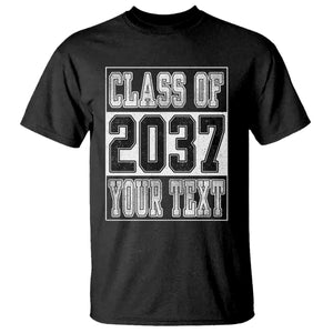Personalized Class of 2037 T Shirt Custom Name Grow With Me To Graduation TS10 Black Print Your Wear