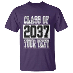 Personalized Class of 2037 T Shirt Custom Name Grow With Me To Graduation TS10 Purple Print Your Wear