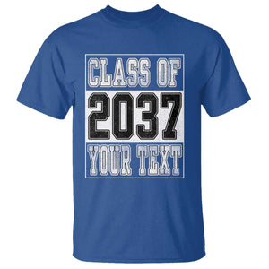 Personalized Class of 2037 T Shirt Custom Name Grow With Me To Graduation TS10 Royal Blue Print Your Wear