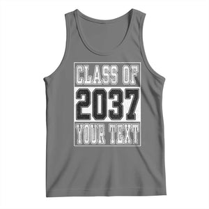 Personalized Class of 2037 Tank Top Custom Name Grow With Me To Graduation TS10 Black Heather Print Your Wear