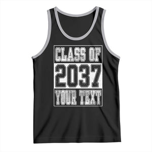 Personalized Class of 2037 Tank Top Custom Name Grow With Me To Graduation TS10 Black Athletic Heather Print Your Wear