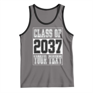 Personalized Class of 2037 Tank Top Custom Name Grow With Me To Graduation TS10 Deep Heather Black Print Your Wear