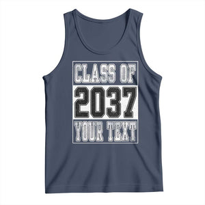Personalized Class of 2037 Tank Top Custom Name Grow With Me To Graduation TS10 Navy Print Your Wear
