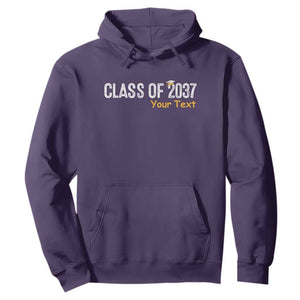 Personalized Class of 2037 Hoodie Custom Name Grow With Me Graduation TS10 Purple Print Your Wear