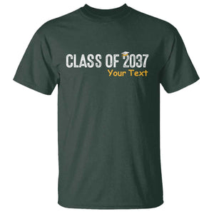 Personalized Class of 2037 T Shirt Custom Name Grow With Me Graduation TS10 Dark Forest Green Print Your Wear