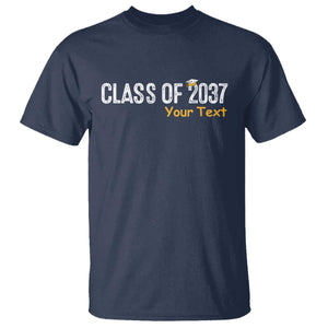 Personalized Class of 2037 T Shirt Custom Name Grow With Me Graduation TS10 Navy Print Your Wear