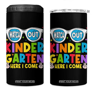 Back to School Kinder 4 in 1 Can Cooler Tumbler Funny Kindergarten Teacher Team TS10 One Size: 16 oz Black Print Your Wear