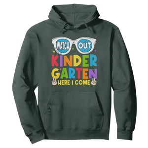 Back to School Kinder Hoodie Funny Kindergarten Teacher Team TS10 Dark Forest Green Print Your Wear