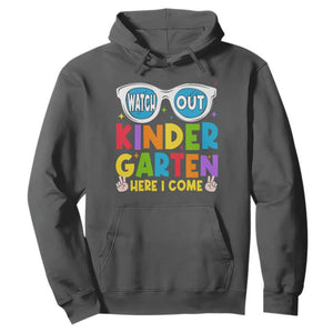 Back to School Kinder Hoodie Funny Kindergarten Teacher Team TS10 Dark Heather Print Your Wear