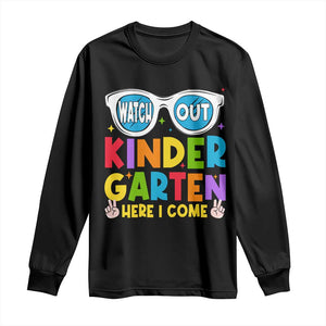 Back to School Kinder Long Sleeve Shirt Funny Kindergarten Teacher Team TS10 Black Print Your Wear