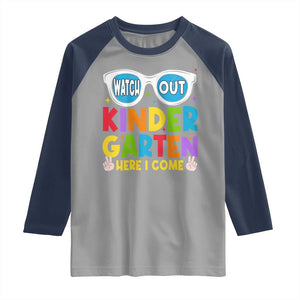 Back to School Kinder Raglan Shirt Funny Kindergarten Teacher Team TS10 Sport Gray Navy Print Your Wear