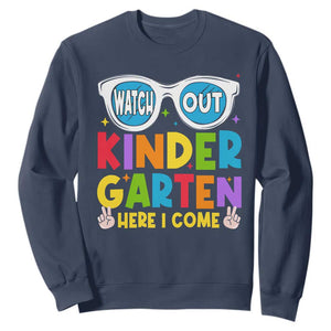 Back to School Kinder Sweatshirt Funny Kindergarten Teacher Team TS10 Navy Print Your Wear