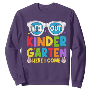 Back to School Kinder Sweatshirt Funny Kindergarten Teacher Team TS10 Purple Print Your Wear