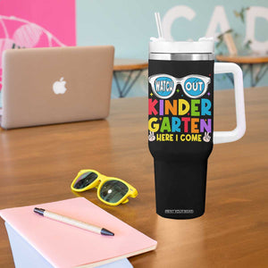 Back to School Kinder Tumbler With Handle Funny Kindergarten Teacher Team TS10 Print Your Wear