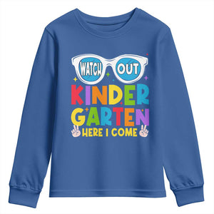 Back to School Kinder Youth Sweatshirt Funny Kindergarten Teacher Team TS10 Royal Blue Print Your Wear
