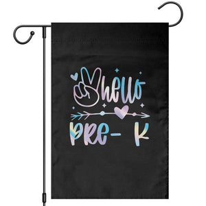 Hello Pre-k Garden Flag Back To School Cute Tie Dye TS10 Black Print Your Wear