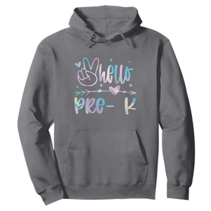 Hello Pre-k Hoodie Back To School Cute Tie Dye TS10 Charcoal Print Your Wear