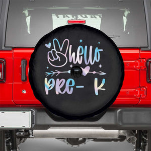 Hello Pre-k Spare Tire Cover Back To School Cute Tie Dye TS10 Black Print Your Wear