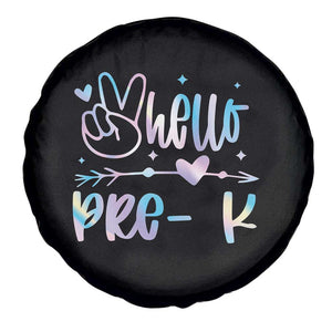 Hello Pre-k Spare Tire Cover Back To School Cute Tie Dye TS10 Print Your Wear