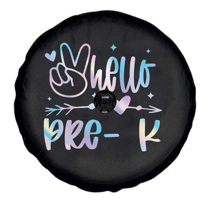 Hello Pre-k Spare Tire Cover Back To School Cute Tie Dye TS10 Print Your Wear