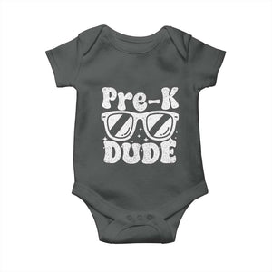 Pre-k Dude Baby Onesie Funny Back to School First Day of Preschool TS10 Dark Heather Print Your Wear
