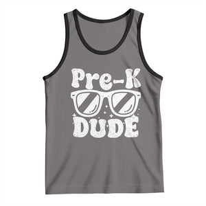 Pre-k Dude Tank Top Funny Back to School First Day of Preschool TS10 Deep Heather Black Print Your Wear