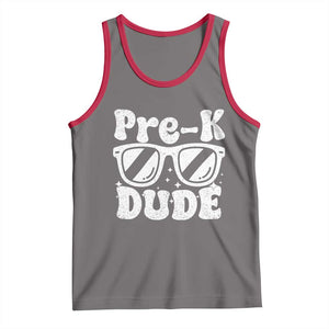 Pre-k Dude Tank Top Funny Back to School First Day of Preschool TS10 Deep Heather Red Print Your Wear
