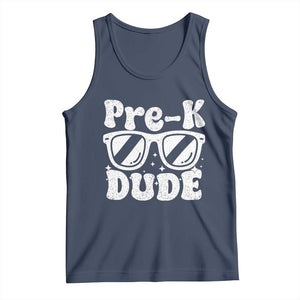 Pre-k Dude Tank Top Funny Back to School First Day of Preschool TS10 Navy Print Your Wear