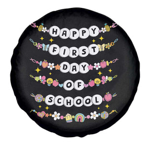 Happy First Day Of School Spare Tire Cover Teacher Kids Back To School Bracelets TS10 Print Your Wear