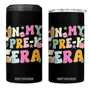 In My Pre-K Era 4 in 1 Can Cooler Tumbler Girl Back To School Cute PreSchool Teacher TS10 One Size: 16 oz Black Print Your Wear