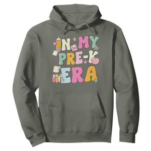 In My Pre-K Era Hoodie Girl Back To School Cute PreSchool Teacher TS10 Military Green Print Your Wear