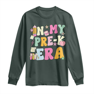In My Pre-K Era Long Sleeve Shirt Girl Back To School Cute PreSchool Teacher TS10 Dark Forest Green Print Your Wear