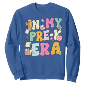 In My Pre-K Era Sweatshirt Girl Back To School Cute PreSchool Teacher TS10 Royal Blue Print Your Wear