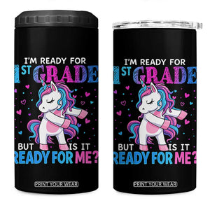 Funny Back To School 1st Grade 4 in 1 Can Cooler Tumbler First Grade Unicorn Girls TS10 One Size: 16 oz Black Print Your Wear