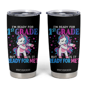 Funny Back To School 1st Grade Tumbler Cup First Grade Unicorn Girls TS10 Black Print Your Wear