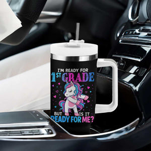 Funny Back To School 1st Grade Tumbler With Handle First Grade Unicorn Girls TS10 Print Your Wear