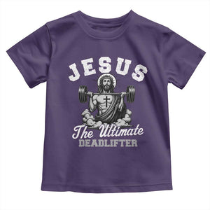 Jesus Deadlifting Toddler T Shirt The Ultimate Deadlifter Christian TS10 Purple Print Your Wear