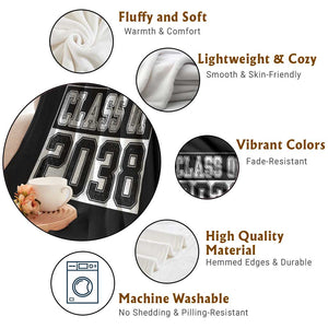 Class of 2038 Throw Blanket Grow With Me To Graduation TS10 Print Your Wear