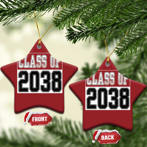 Class of 2038 Christmas Ornament Grow With Me To Graduation TS10 Star Red Print Your Wear