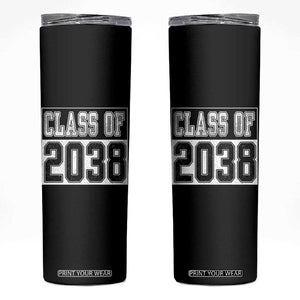 Class of 2038 Skinny Tumbler Grow With Me To Graduation TS10 Black Print Your Wear