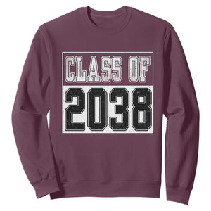 Class of 2038 Sweatshirt Grow With Me To Graduation TS10 Maroon Print Your Wear
