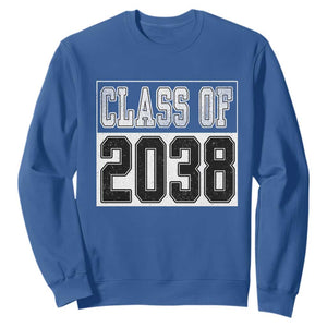 Class of 2038 Sweatshirt Grow With Me To Graduation TS10 Royal Blue Print Your Wear