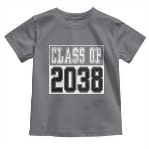 Class of 2038 Toddler T Shirt Grow With Me To Graduation TS10 Charcoal Print Your Wear