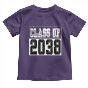 Class of 2038 Toddler T Shirt Grow With Me To Graduation TS10 Purple Print Your Wear