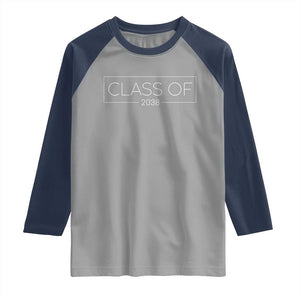 Class of 2037 Raglan Shirt Grow With Me First Day of School Graduation Gift TS10 Sport Gray Navy Print Your Wear
