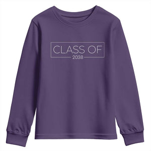 Class of 2037 Youth Sweatshirt Grow With Me First Day of School Graduation Gift TS10 Purple Print Your Wear