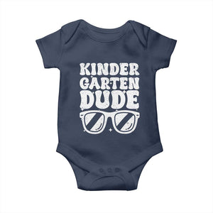 Kindergarten Dude Baby Onesie Funny Back to School First Day Of Kinder Graduation TS10 Navy Print Your Wear
