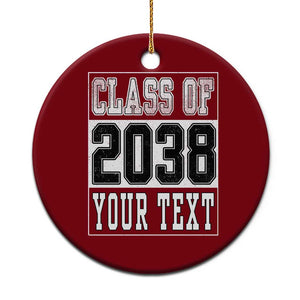 Personalized Class of 2038 Ceramic Ornament Custom Name Grow With Me To Graduation TS10 1pc Red Print Your Wear
